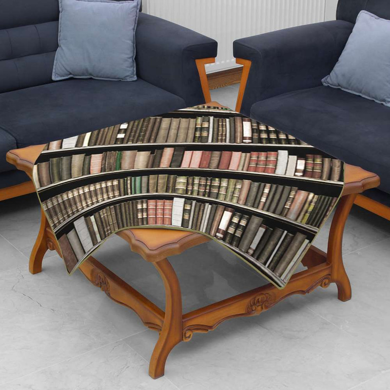 رومیزی تینادکور طرح کتابخانه مدل pod00207