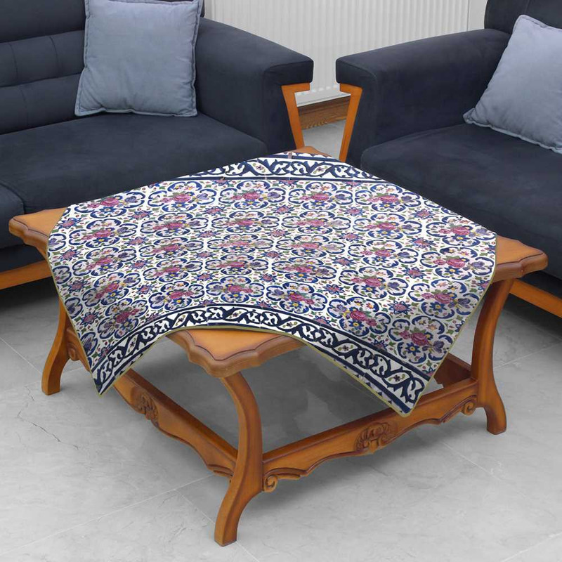 رومیزی تینادکور طرح کاشی فرش گلفرنگ مدل mod00075