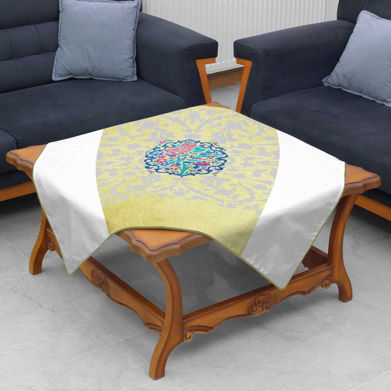 رومیزی تینادکور طرح پرنده و گلفرنگ مدل mod00125