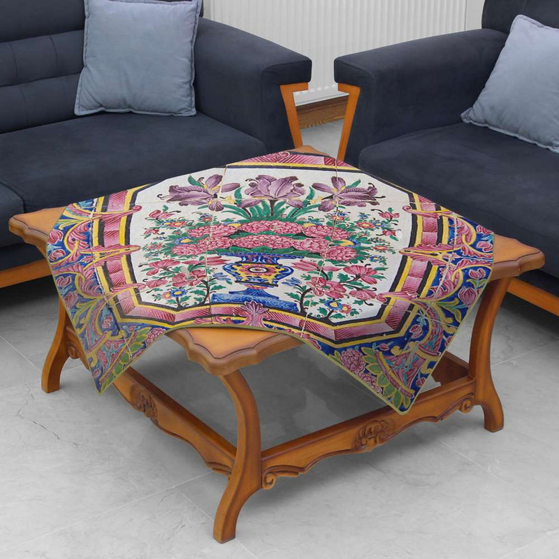 رومیزی تینادکور طرح کاشی ری مدل pod00434
