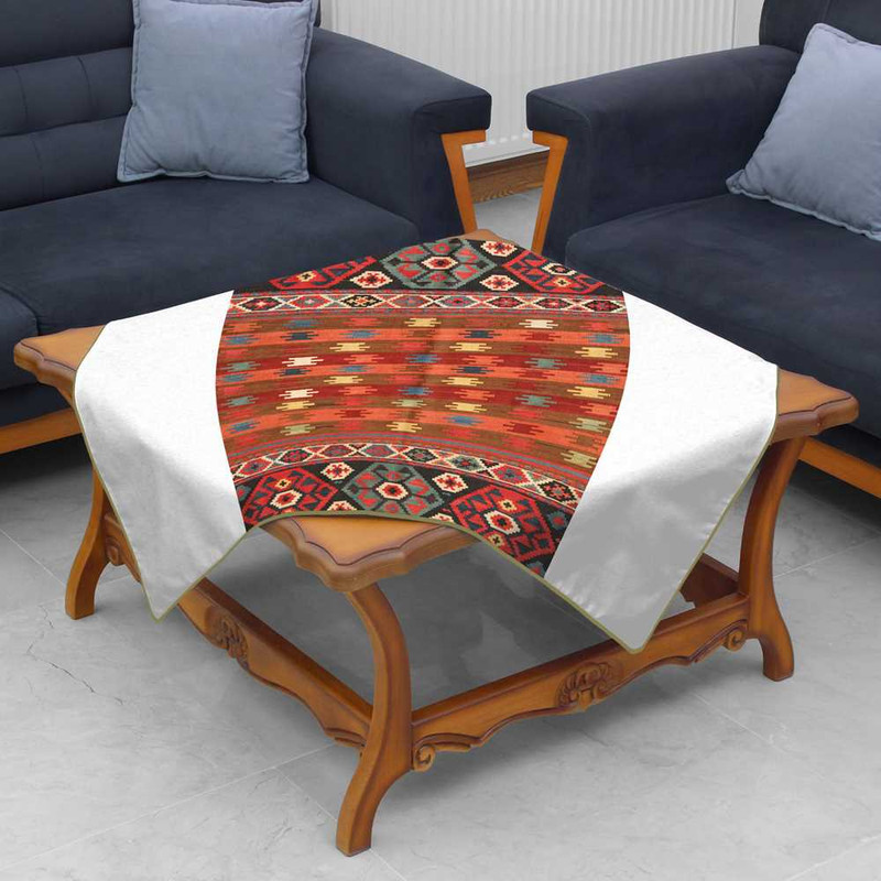 رومیزی تینادکور طرح گلیم کناره مدل mod00052