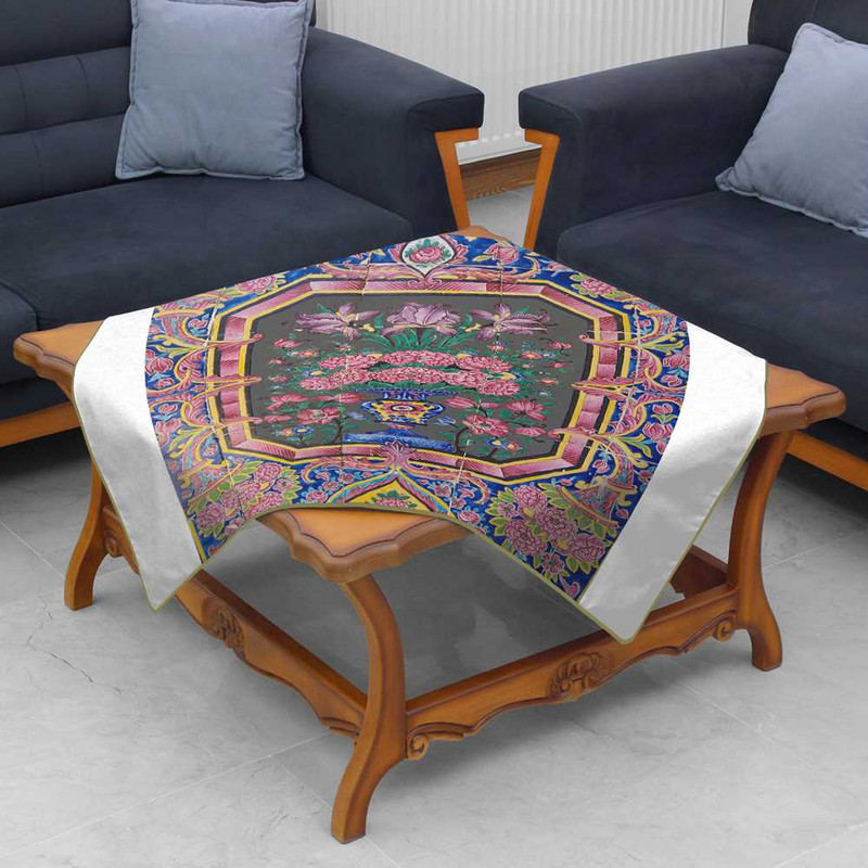 رومیزی تینادکور طرح گلدان گلفرنگ مدل mod00108