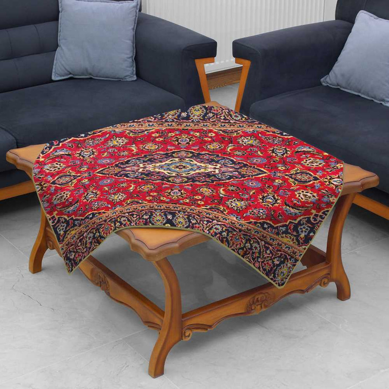 رومیزی تینادکور طرح قالیچه کاشان مدل mod00204