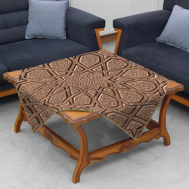 رومیزی تینادکور طرح چوبینه مدل mod00435