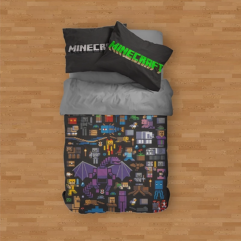ست خواب یکنفره 4 تکه ماینکرافت کد VM3-217MINECRAFT10