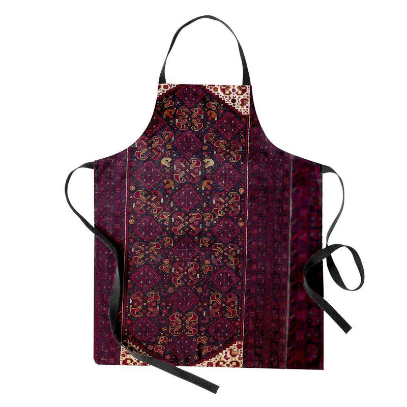 پیش بند آشپزخانه تینادکور طرح فرش بلوچ سراسر لچکی مدل C-balouch28