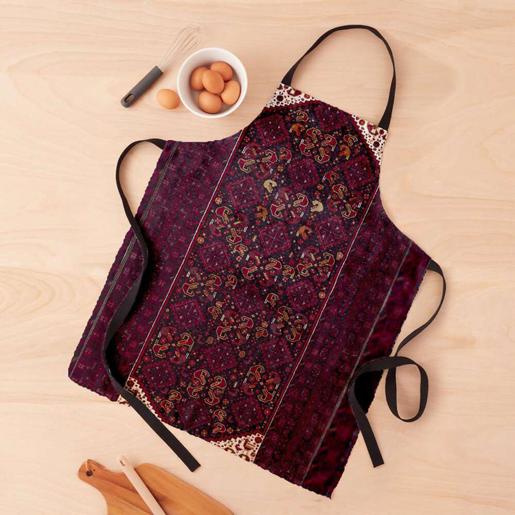 پیش بند آشپزخانه تینادکور طرح فرش بلوچ سراسر لچکی مدل C-balouch28