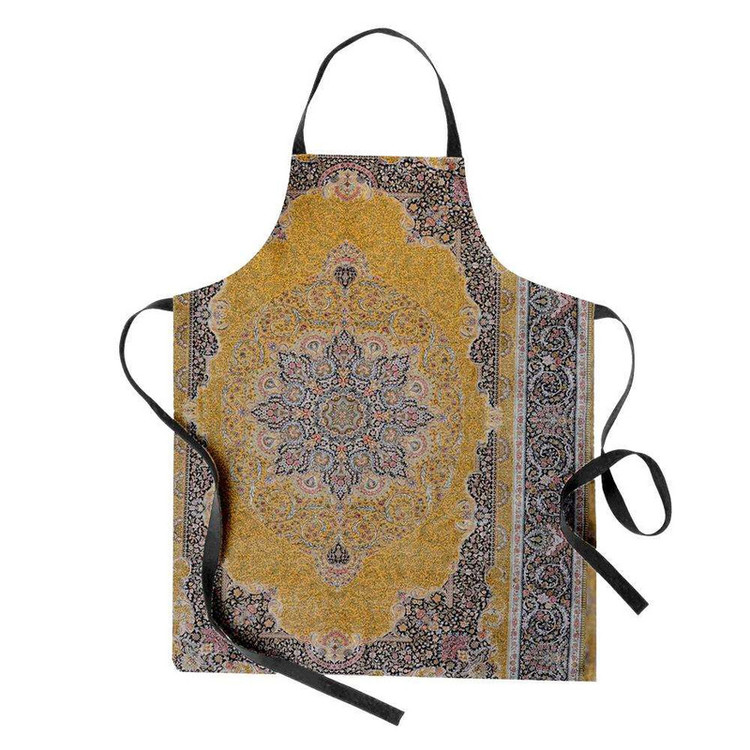 پیش بند آشپزخانه تینادکور طرح فرش قم ترنجی گل ریز مدل C-Ghom047