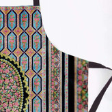 پیش بند آشپزخانه تینادکور طرح فرش قم حصیری گل رز مدل C-Ghom089
