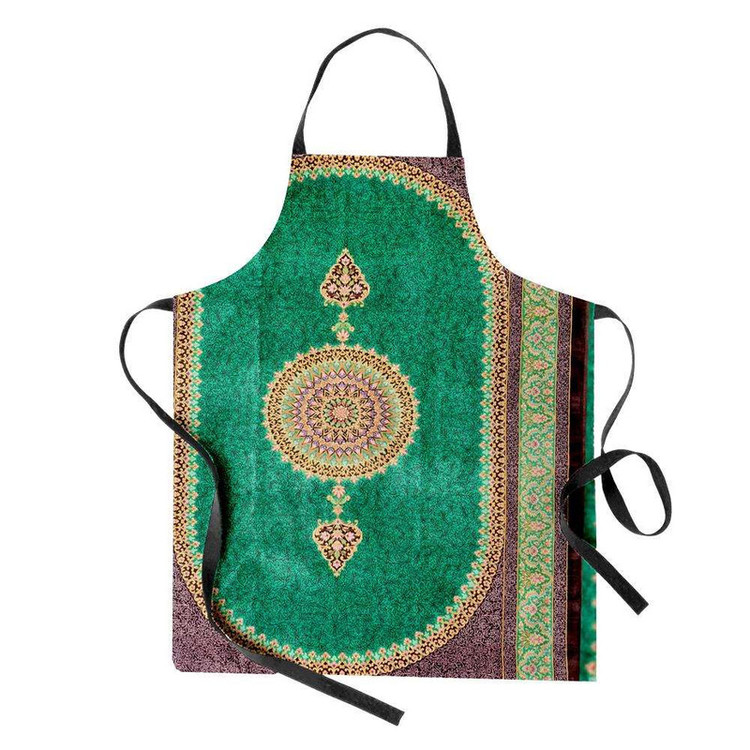 پیش بند آشپزخانه تینادکور طرح قالی قم ترنجی گل ریز مدل C-Ghom128
