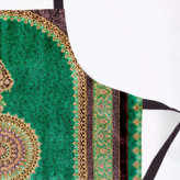 پیش بند آشپزخانه تینادکور طرح قالی قم ترنجی گل ریز مدل C-Ghom128