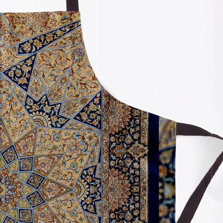 پیش بند آشپزخانه تینادکور طرح قالی قم ترنج هندسی مدل C-Ghom137