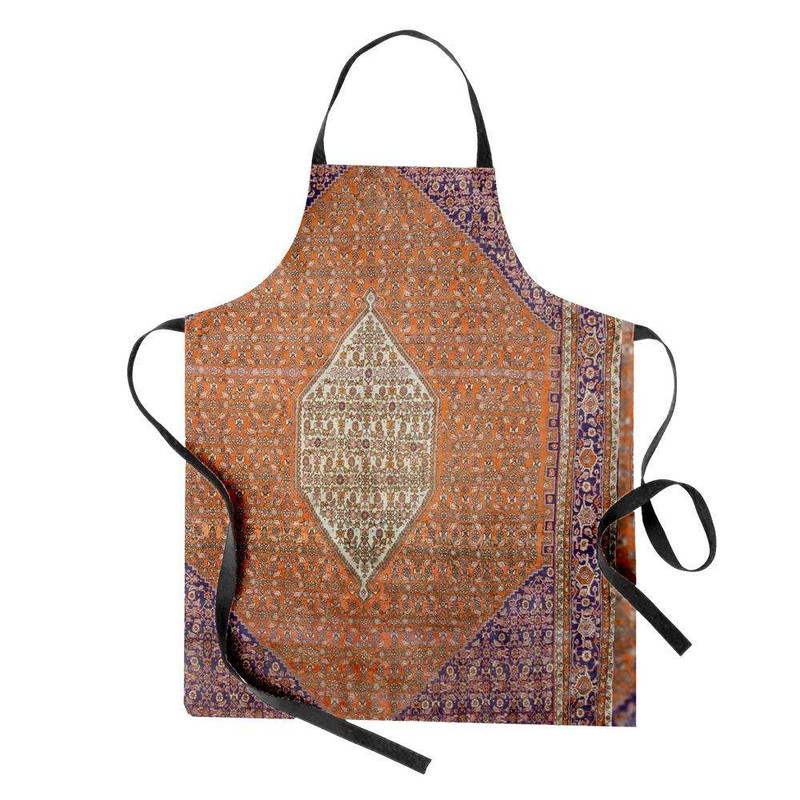 پیش بند آشپزخانه تینادکور طرح قالی بیجار ترنجی ماهی مدل C-bijar10