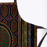 پیش بند آشپزخانه تینادکور طرح فرش قم حصیری گل رزی مدل C-Ghom063