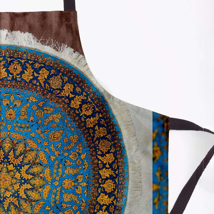 پیش بند آشپزخانه تینادکور طرح فرش قم گرد ترنجی مدل C-Ghom102