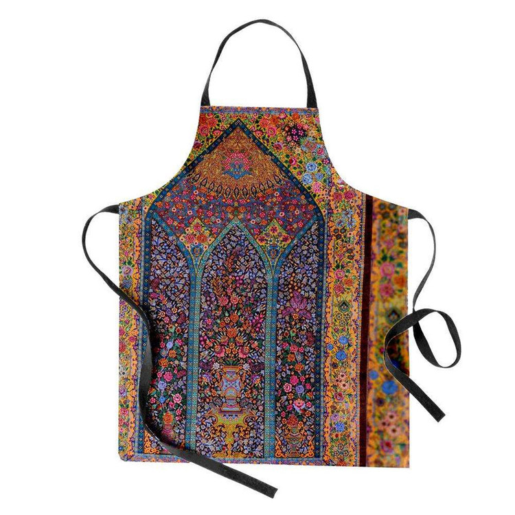 پیش بند آشپزخانه تینادکور طرح قالیچه قم محرابی گلدانی مدل C-Ghom123