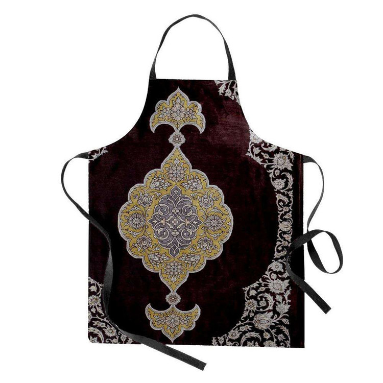 پیش بند آشپزخانه تینادکور طرح قالی قم ترنجی کف ساده مدل C-Ghom145