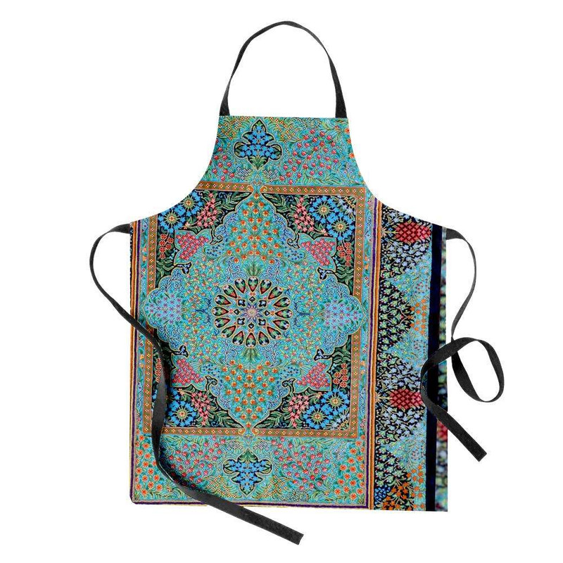 پیش بند آشپزخانه تینادکور طرح قالی قم ترنج قاب در قاب مدل C-Ghom150