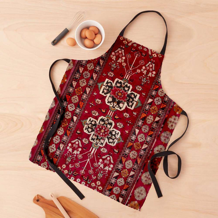 پیش بند آشپزخانه تینادکور طرح فرش بلوچ دوترنج مدل C-balouch04