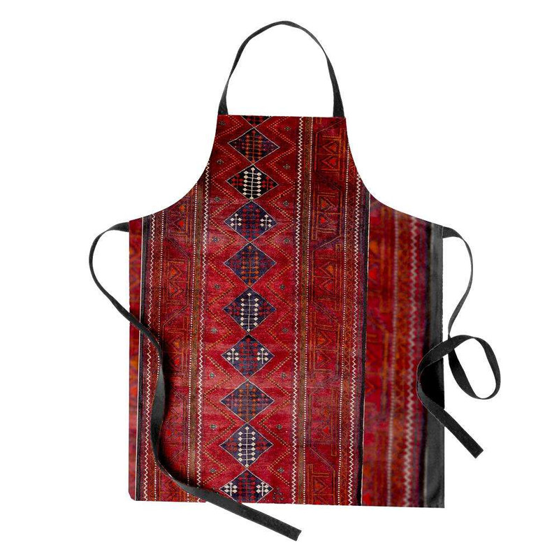 پیش بند آشپزخانه تینادکور طرح کناره بلوچ ده‌ترنج مدل C-balouch08