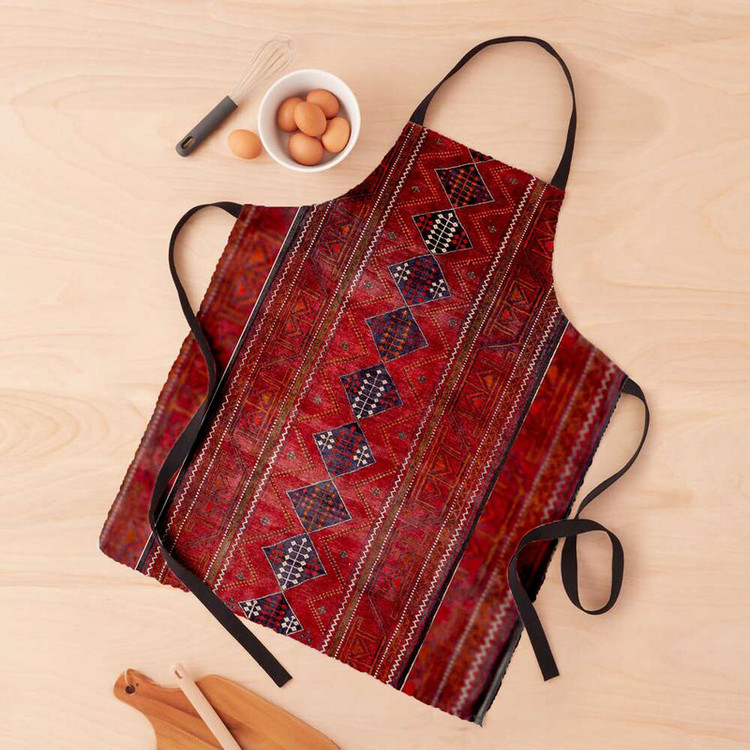 پیش بند آشپزخانه تینادکور طرح کناره بلوچ دهترنج مدل C-balouch08