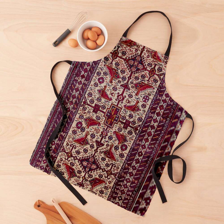 پیش بند آشپزخانه تینادکور طرح فرش بلوچ مرغی مدل C-balouch12