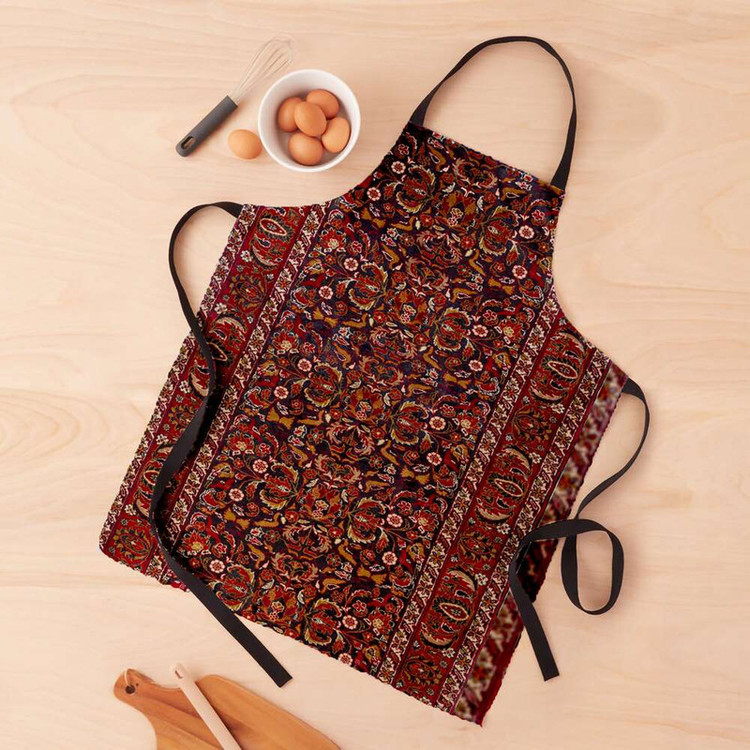 پیش بند آشپزخانه تینادکور طرح قالی بلوچ طاووسی مدل C-balouch51