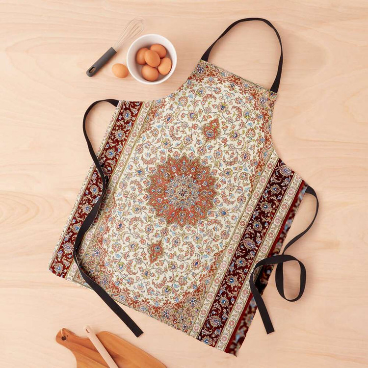 پیش بند آشپزخانه تینادکور طرح فرش قم لچک و ترنج مدل C-Ghom058