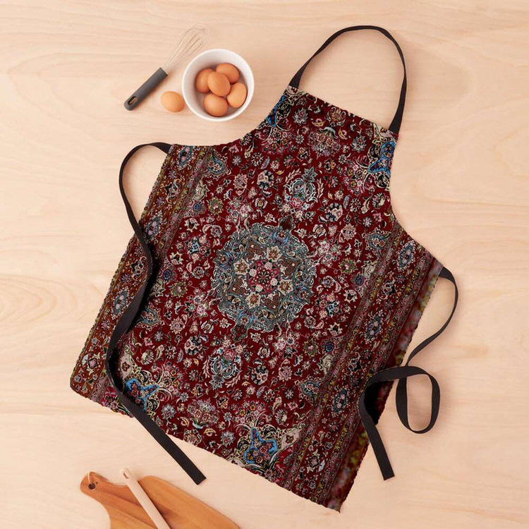 پیش بند آشپزخانه تینادکور طرح فرش قم لچک و ترنج مدل C-Ghom066