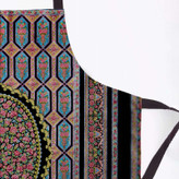 پیش بند آشپزخانه تینادکور طرح قالیچه قم حصیری گل رزی مدل C-Ghom110