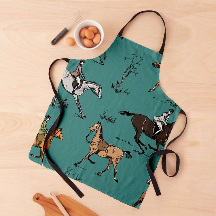 پیش بند آشپزخانه تینادکور طرح اسب دوانی 2 مدل pod00007