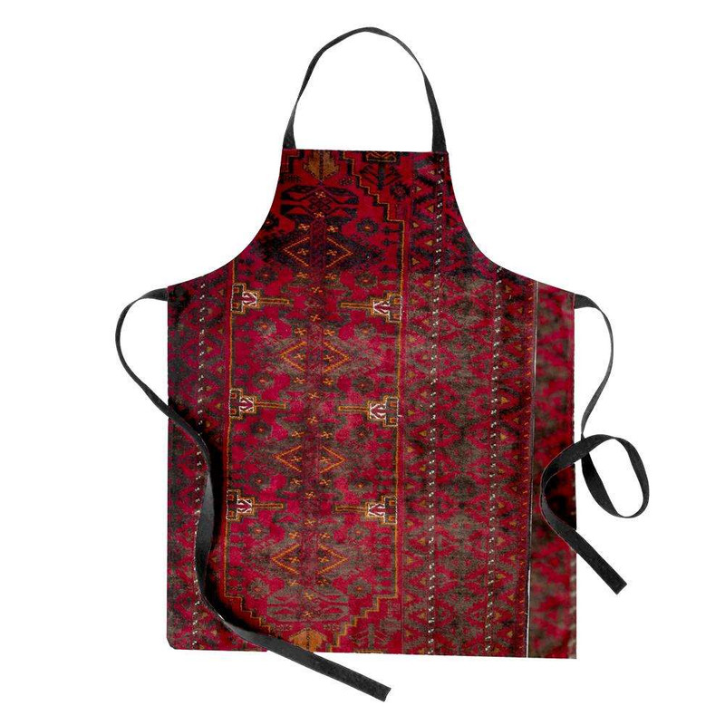 پیش بند آشپزخانه تینادکور طرح قالیچه بلوچ چهارترنح مدل C-balouch07