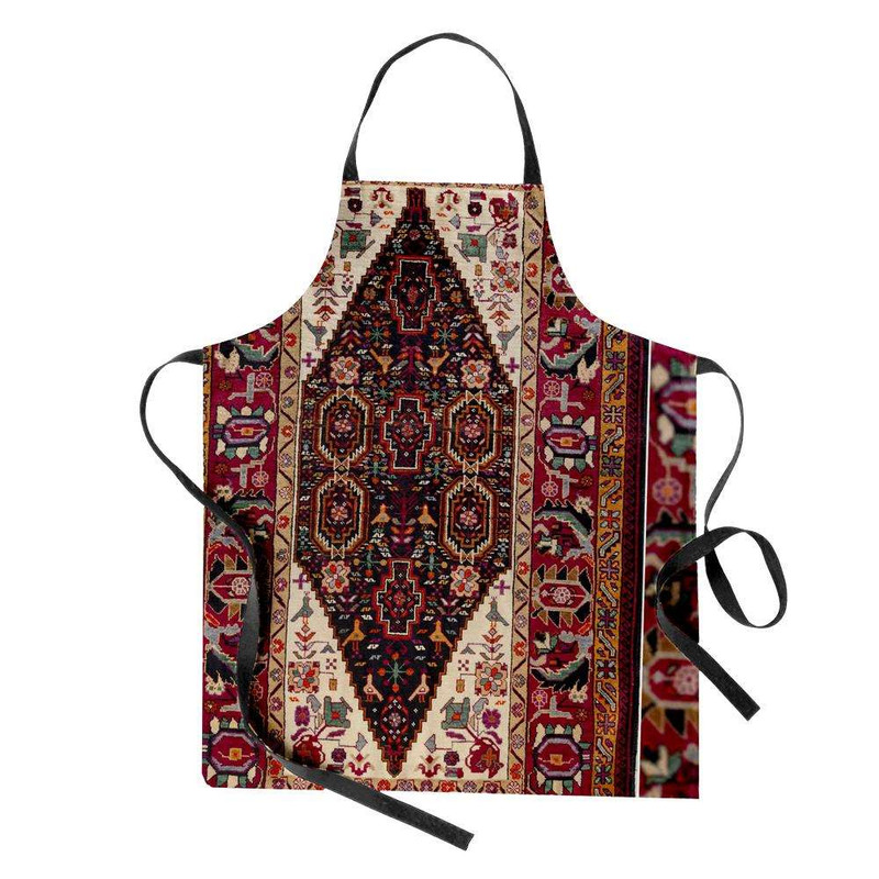 پیش بند آشپزخانه تینادکور طرح قالیچه مرغی لچکی مدل C-balouch32