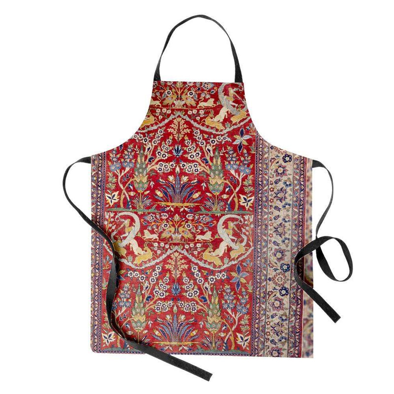 پیش بند آشپزخانه تینادکور طرح فرش اصفهان درختی جنگلی مدل C-esfehan01