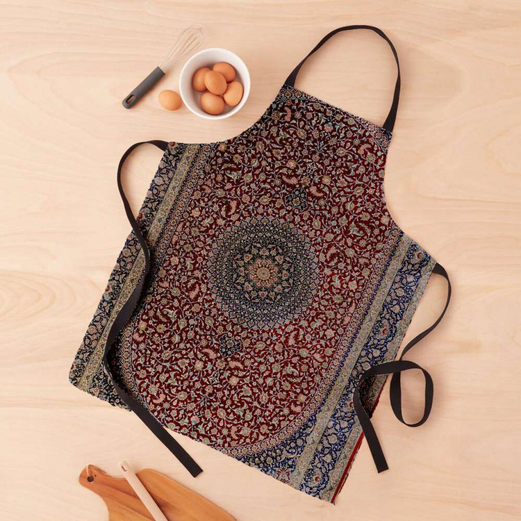 پیش بند آشپزخانه تینادکور طرح فرش قم لچک و ترنج مدل C-Ghom020