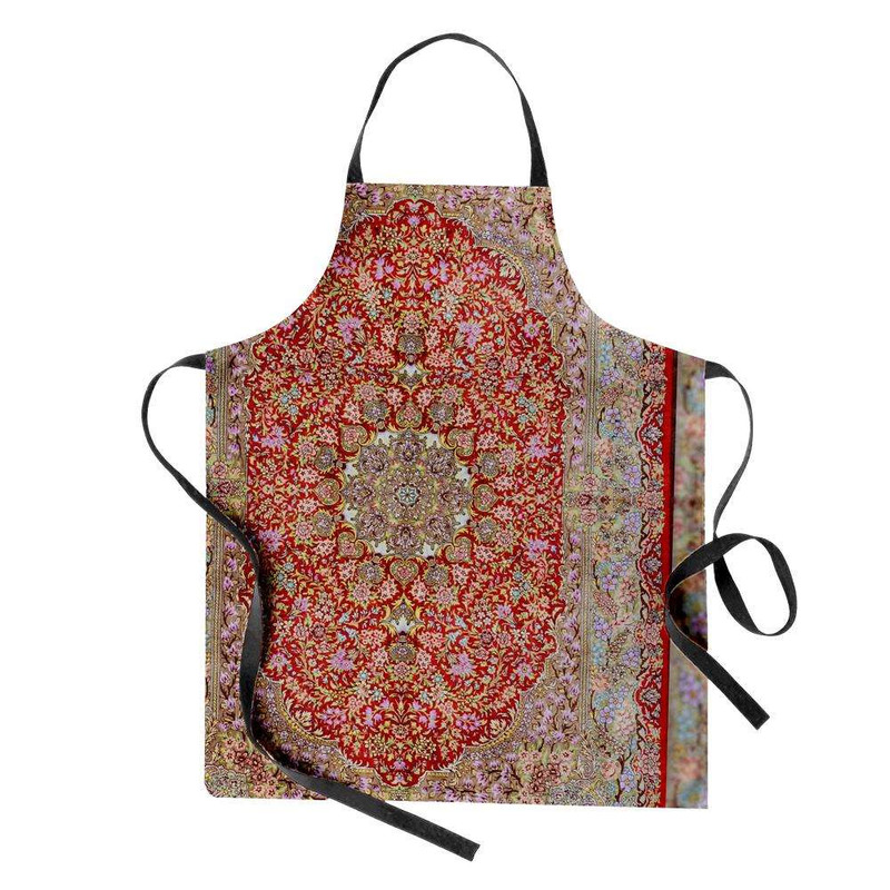 پیش بند آشپزخانه تینادکور طرح فرش قم لچک و ترنج مدل C-Ghom065