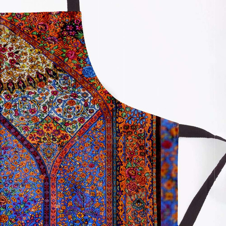 پیش بند آشپزخانه تینادکور طرح قالیچه قم محرابی گلدانی مدل C-Ghom125